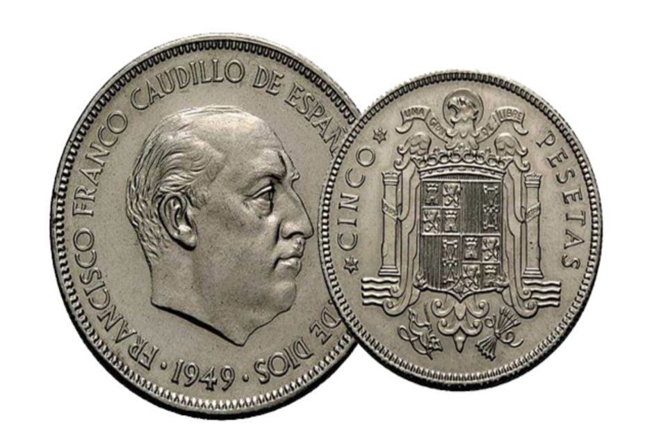 Monedas de 5 pesetas de 1949 Monedas de 5 pesetas de 1949