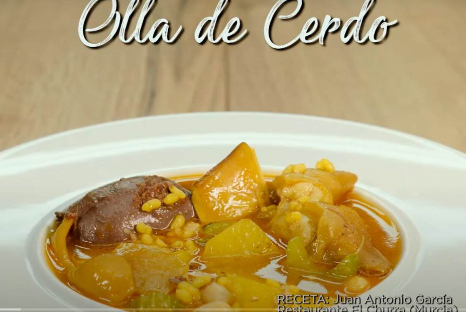 Olla de chato murciano, con habichuelas y arroz de Calasparra. Foto: Murcia turística