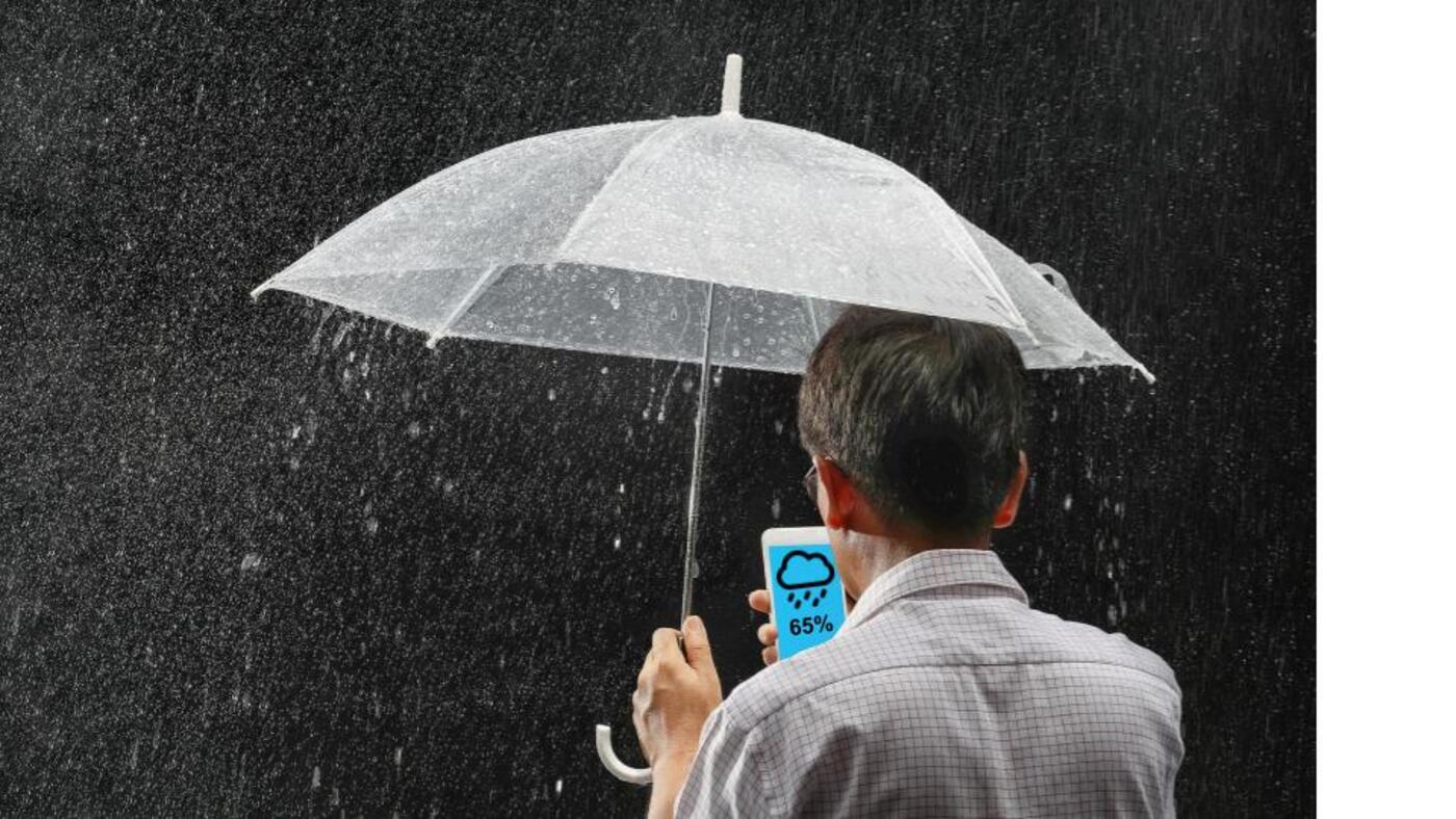 El verdadero significado del porcentaje de lluvia que aparece en las apps del tiempo