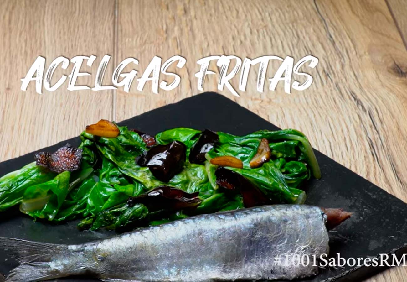 Receta de acelgas fritas con sardinas. Foto: Murcia turística