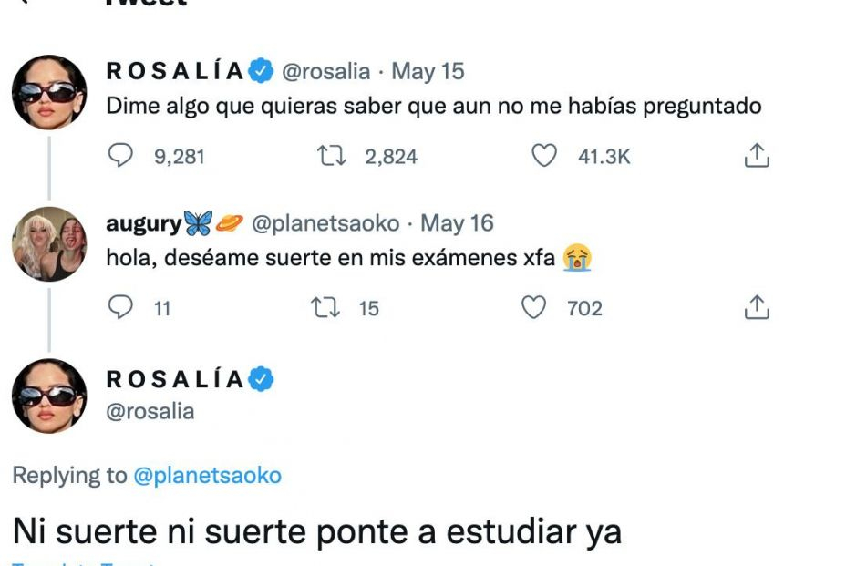 Rosalía respuesta fan