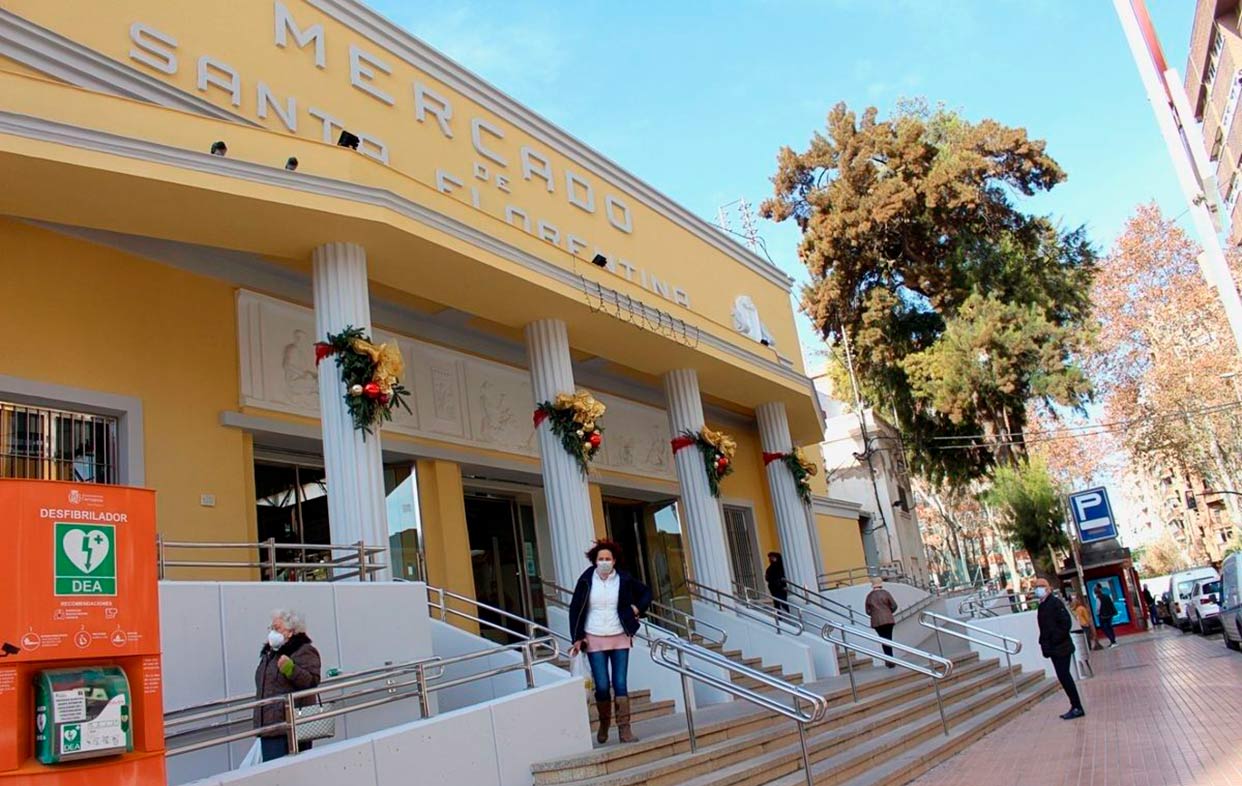 La fachada trasera del Mercado Santa Florentina de Cartagena se convertirá en una terraza gourmet. Foto: Europa Press