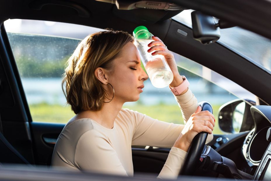 bigstock Exhausted Woman Driver Feeling 369620176