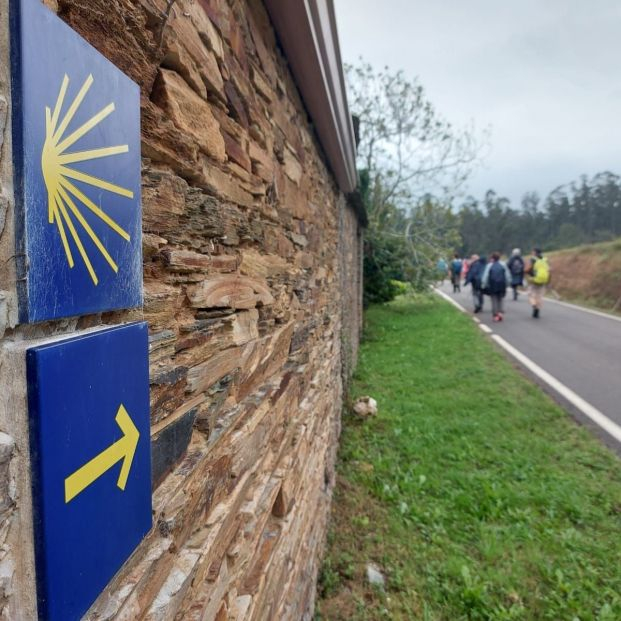 Dos valgueses, de 94 y 83 años, culminan el Camino de Santiago junto con otros 120 peregrinos. Foto: Europa Press