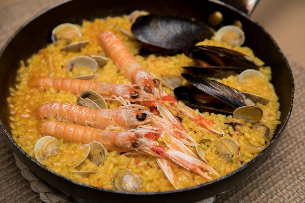 Arroz de Calasparra con marisco. Foto: Bigstock