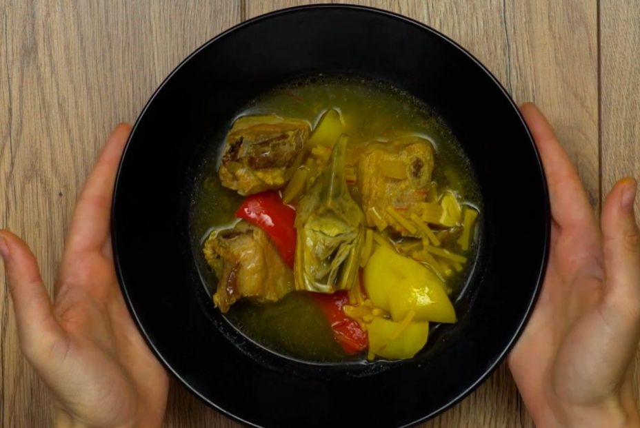 Guiso de costillejas y aletria, el plato de cuchara más sabroso de Cartagena. Foto: Murcia turística