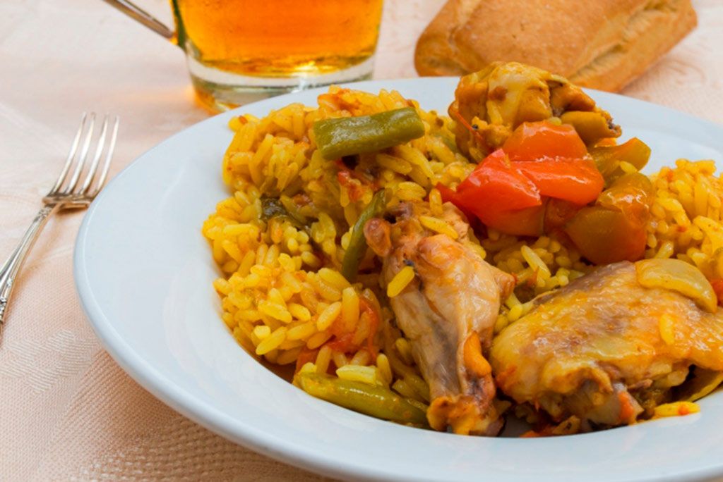 Receta de arroz con pollo y pimientos