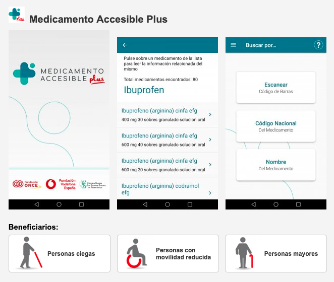 Aplicación 'Medicamento Accesible PLUS'