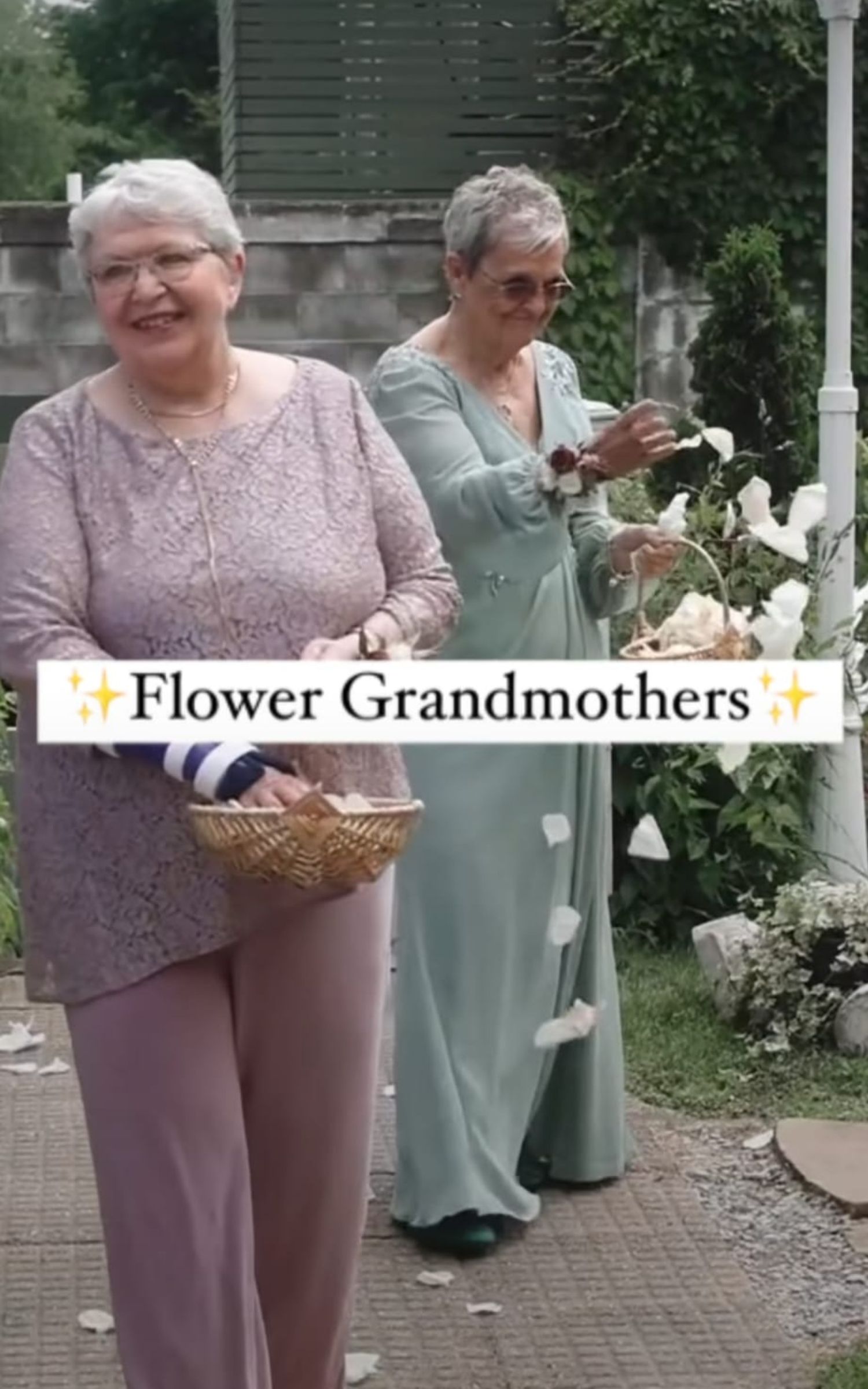 "Las abuelas de las flores", la novedosa idea para una boda que una pareja ha hecho viral