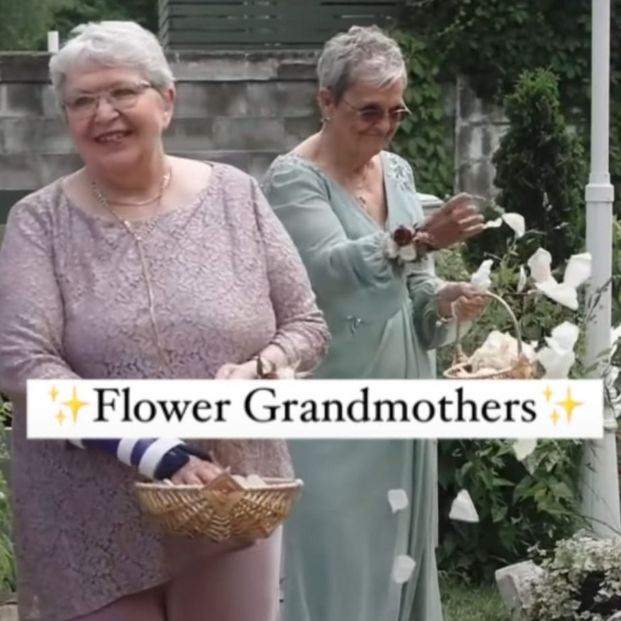 "Las abuelas de las flores", la novedosa idea para una boda que una pareja ha hecho viral