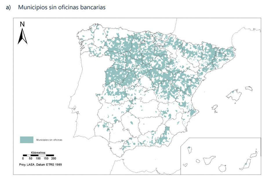 Radiografía de la exclusión financiera: 4 de cada 10 municipios, sin acceso a servicios bancarios