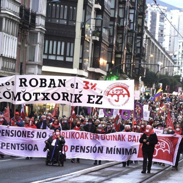 manifestacion euskadi mujer silla ruedas