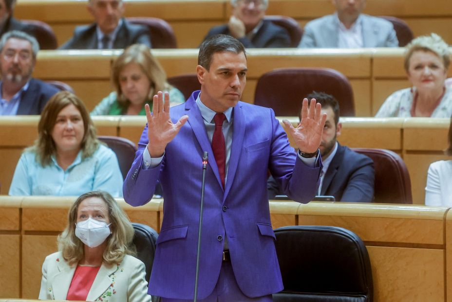 EuropaPress 4506011 presidente gobierno pedro sanchez interviene sesion plenaria senado junio