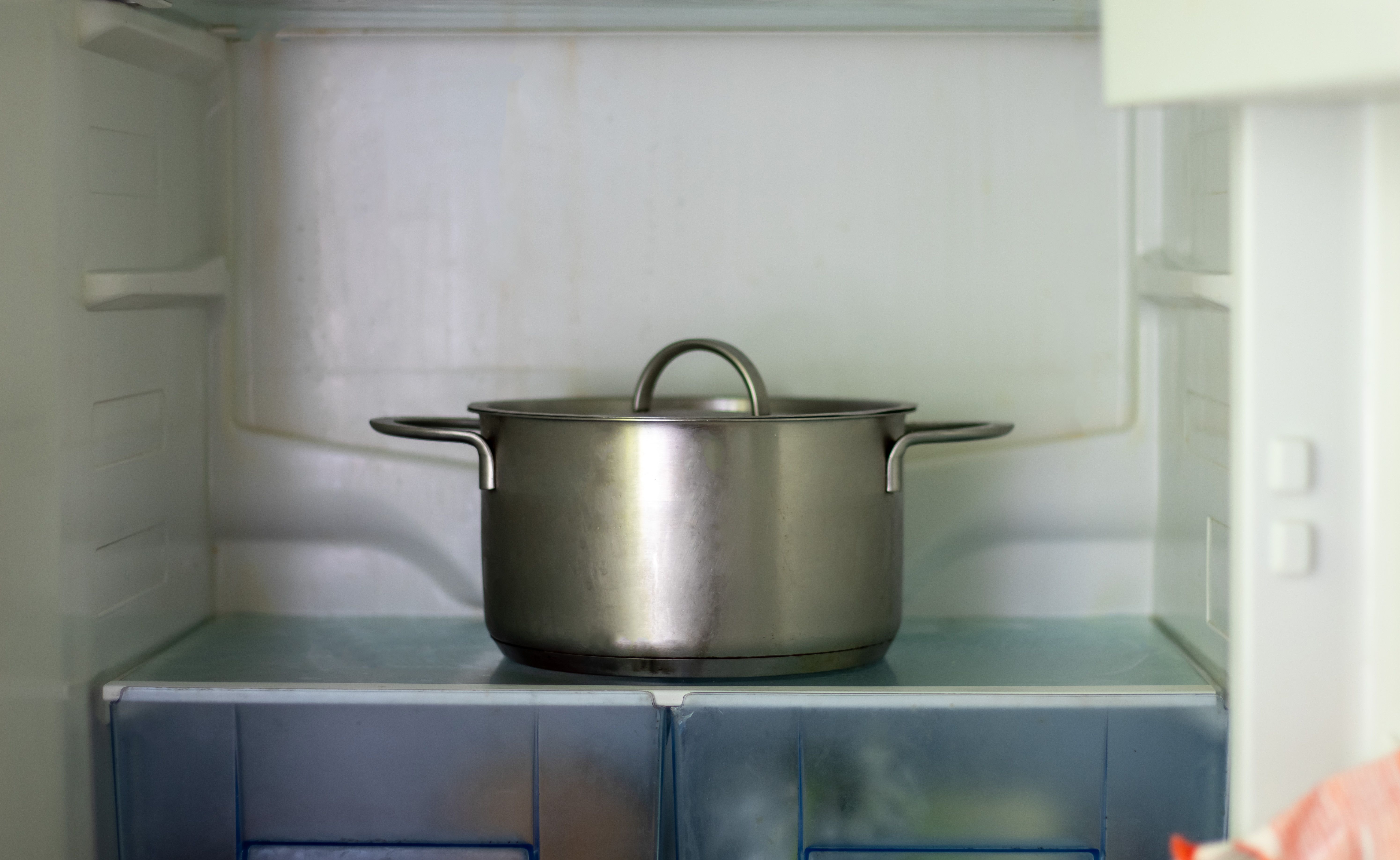 La razón por la que no debemos guardar la olla con comida en la nevera. Foto: Bigstock