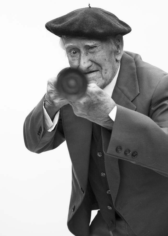 Baltasar Delgado. Combatiente en la Guerra Civil Española. Fotografía de Luis Areñas