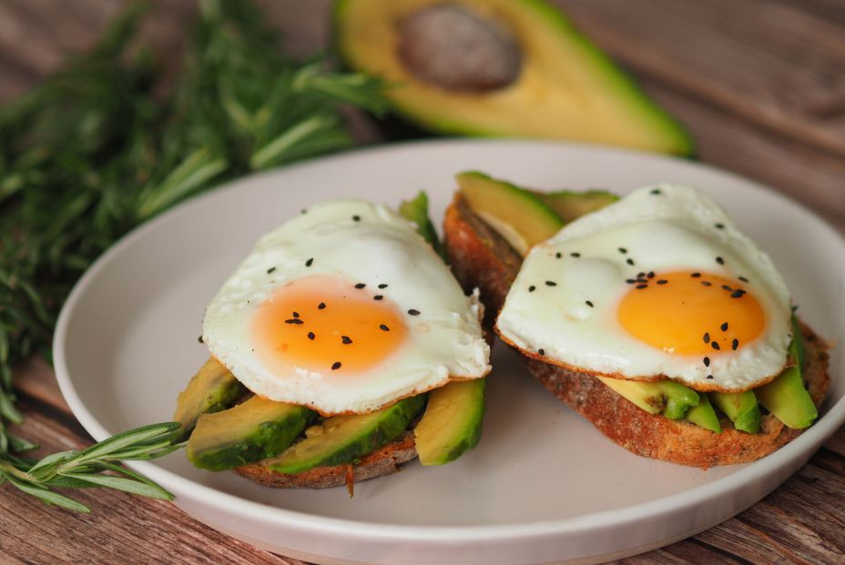 bigstock Two Toasts With Avocado And Fr 449728261