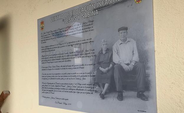 Placa del Centro Infantil "Jesús y Sabina"