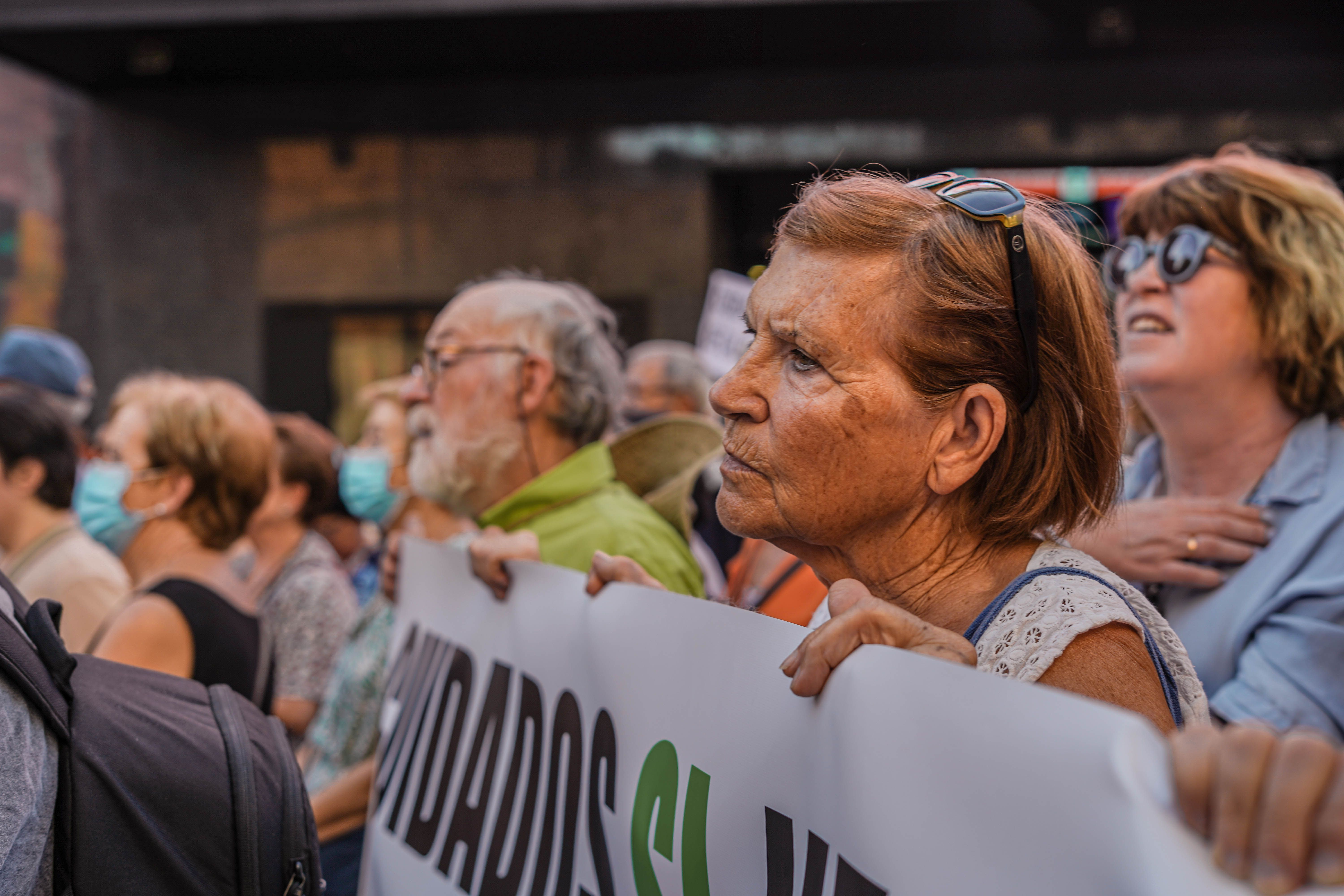 "Ha llegado la hora de retomar el protagonismo" Manifestación residencias 17 de septiembre Madrid (Foto: Álvaro Ríos y Pablo Recio)