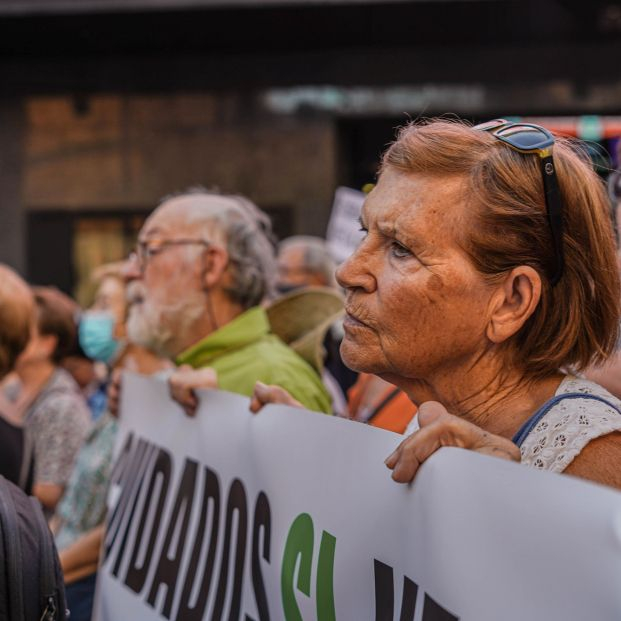 "Ha llegado la hora de retomar el protagonismo" Manifestación residencias 17 de septiembre Madrid (Foto: Álvaro Ríos y Pablo Recio)