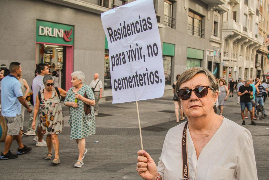 Manifestación residencias 17 de septiembre Madrid (Foto: Álvaro Ríos y Pablo Recio)