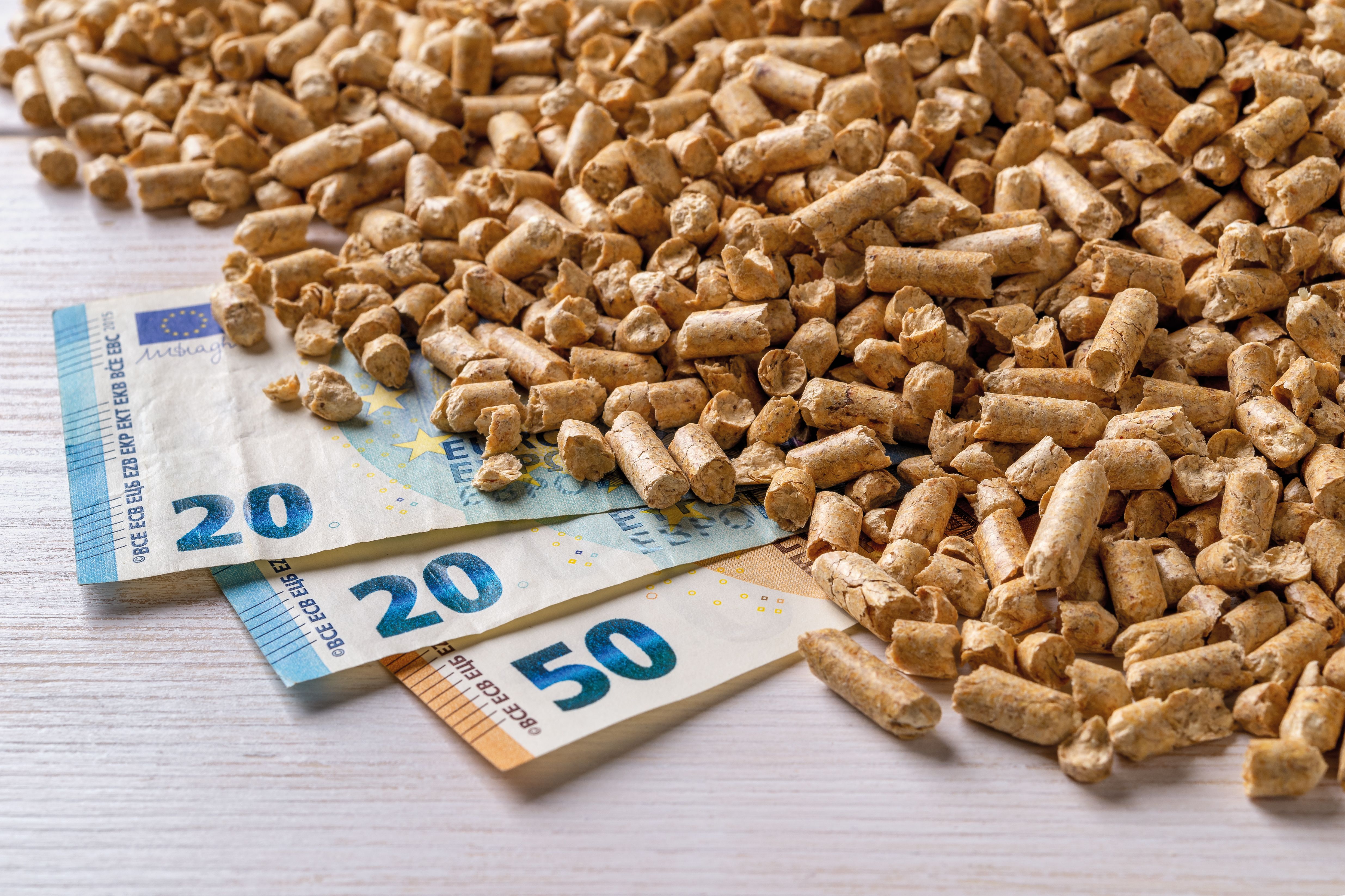 OCU denuncia la subida de precios de los pellets para dejar sin efecto la reducción del IVA Foto: Bigstock