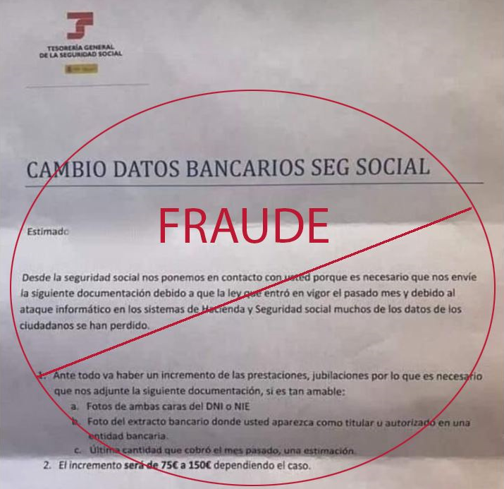 La Seguridad Social alerta de una carta en su nombre para robar datos de jubilados: "Es un fraude"