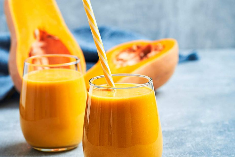 Smoothie de calabaza con manzana y jengibre