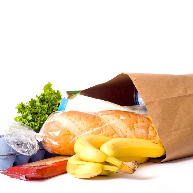 bigstock Bag Of Groceries On White 3080228