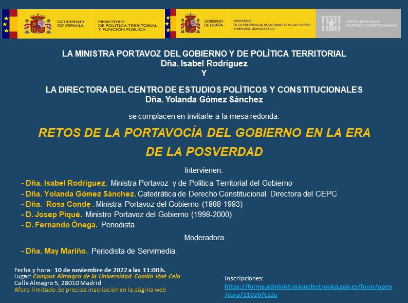 Portavoz del Gobierno Portavoz del Gobierno