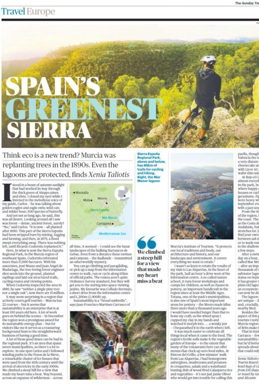 EuropaPress 4808161 the sunday times anima turistas britanicos descubrir murcia sierra espuna