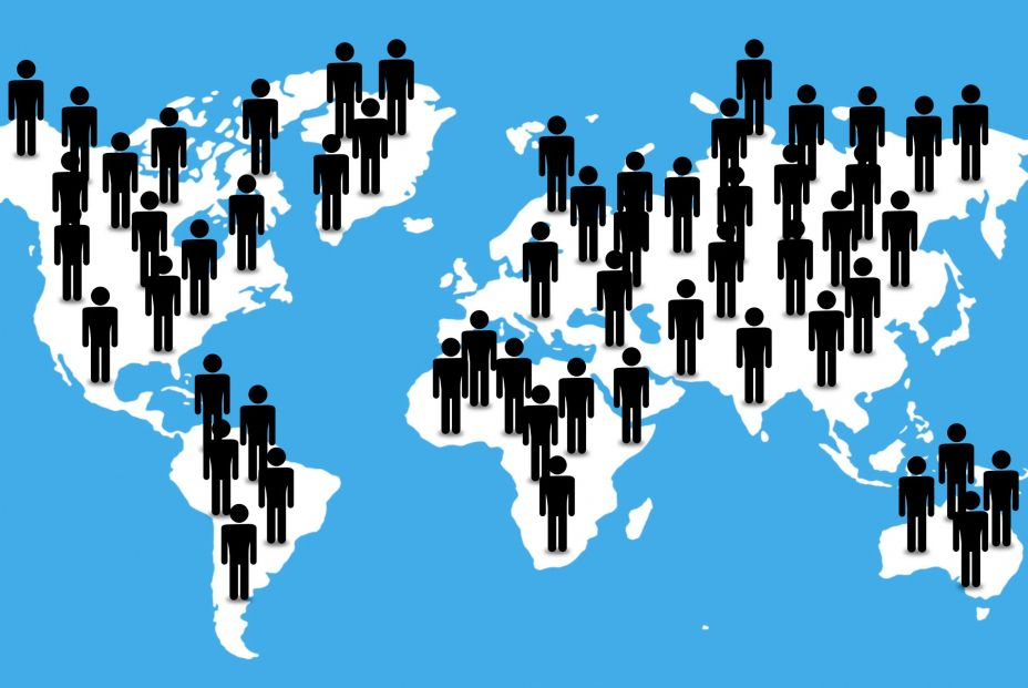 bigstock Human Icon Standing On World 458479975 bigstock Human Icon Standing On World 458479975