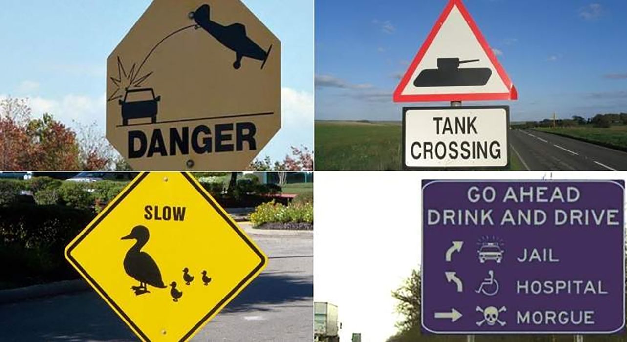 Las 20 señales de tráfico más extrañas