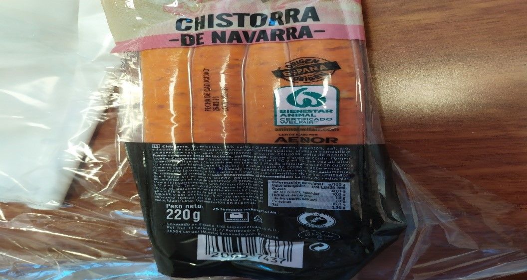 Chistorra Navarra Lidl