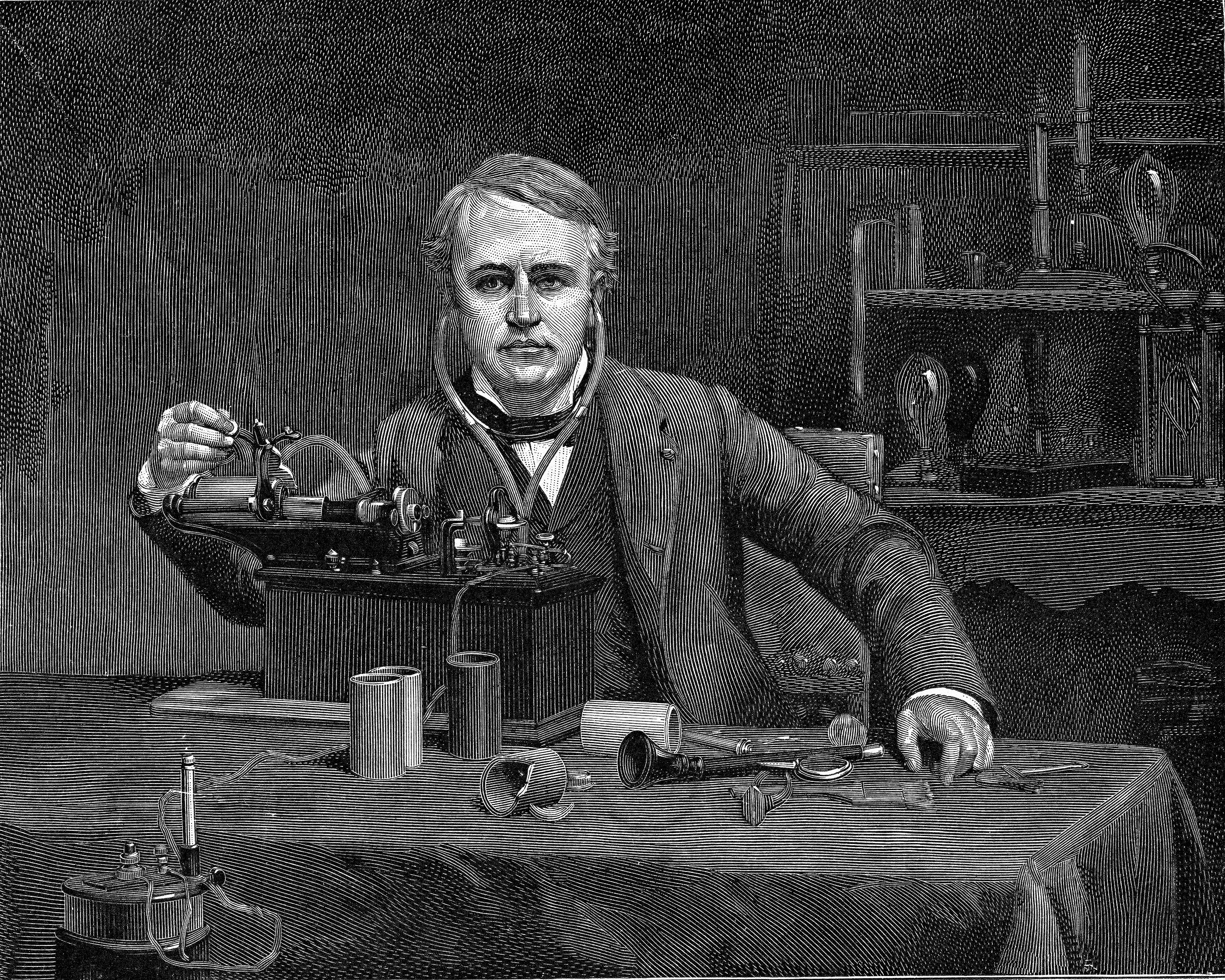 145 años del fonógrafo de Edison, precursor del vinilo bigstock Thomas Alva Edison in front of 284348629