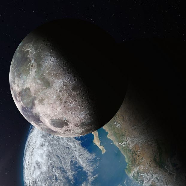 bigstock View On The Moon And Planet Ea 445454276