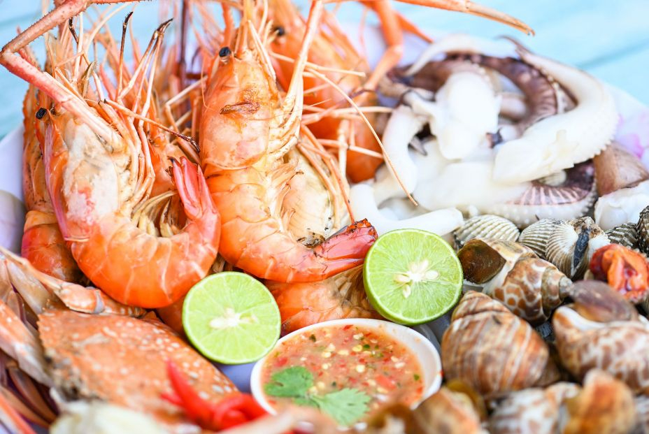 bigstock Seafood Plate With Shrimp Shel 456404325