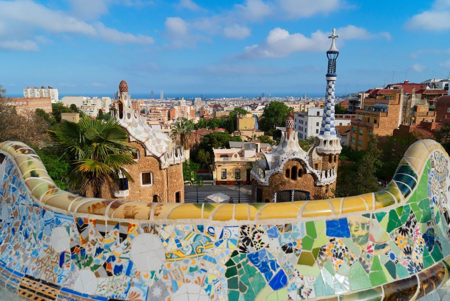 bigstock Barcelona Cityscape On Sunny S 444835361