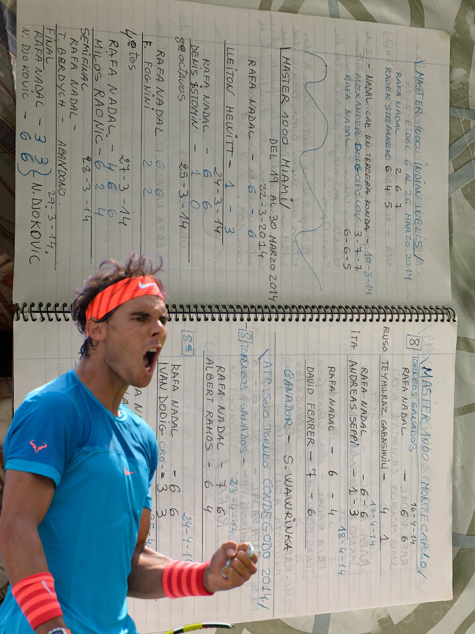 La mayor fan de Rafa Nadal: tiene 70 años y anota en una libreta todos los resultados de sus partido