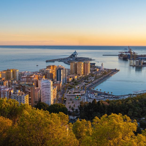 bigstock Aerial View Of Malaga Taken Fr 465033539