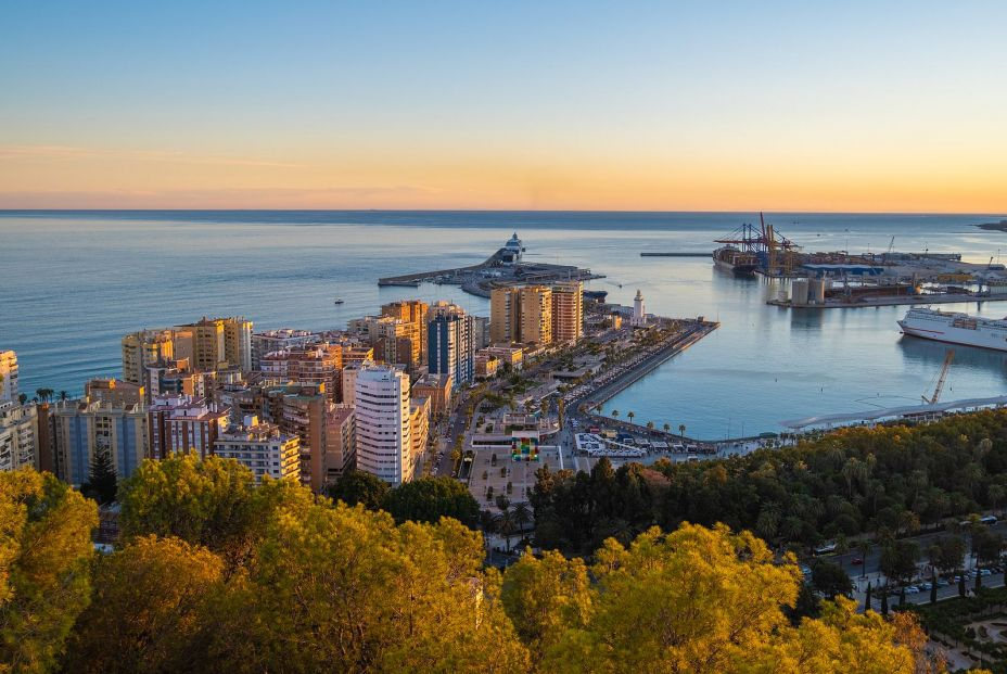 bigstock Aerial View Of Malaga Taken Fr 465033539