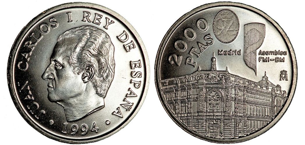 Moneda de 2.000 pesetas de 1994