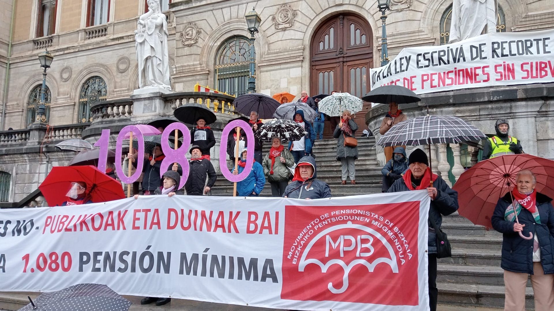 Los pensionistas vascos convocan una semana de protestas para exigir 1.080 euros de pensión mínima