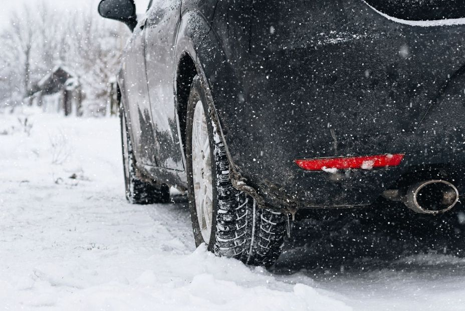 bigstock Winter Tire Car On Snow Road  466533151