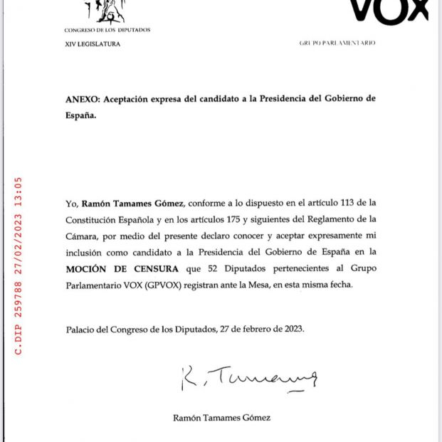 Moción de censura de Vox