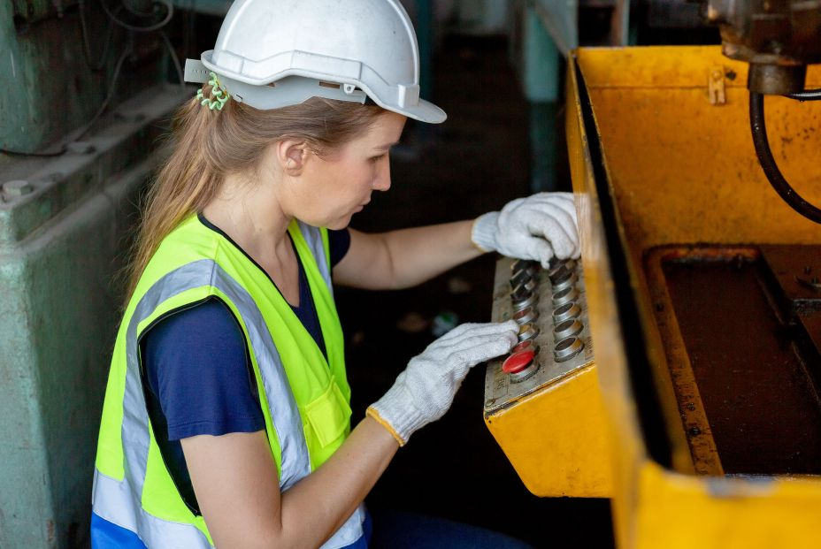 bigstock Woman Engineer Wear Hardhat Wo 469195425