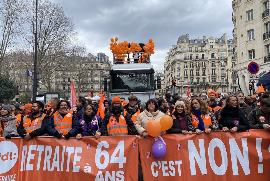 Manifestación París 7 marzo reforma pensiones