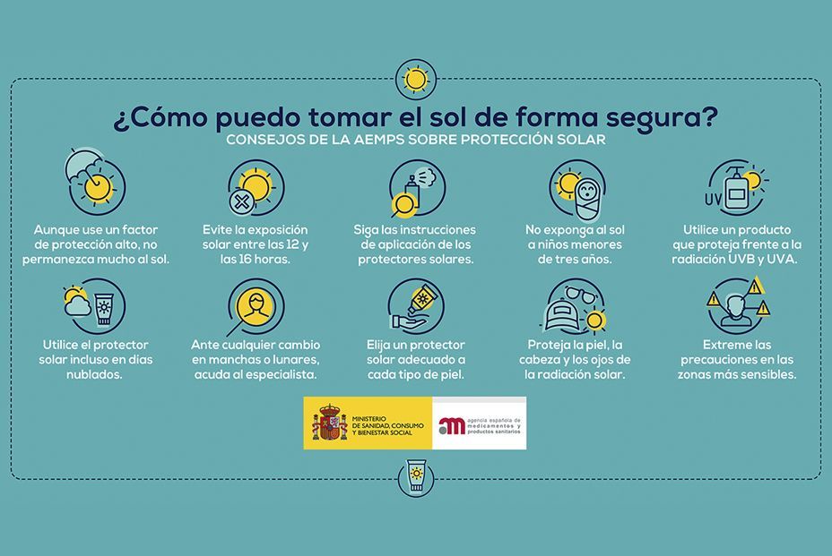 Decálogo de Sanidad para tomar correctamente el sol