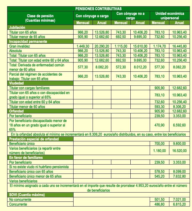 pensiones contributivas