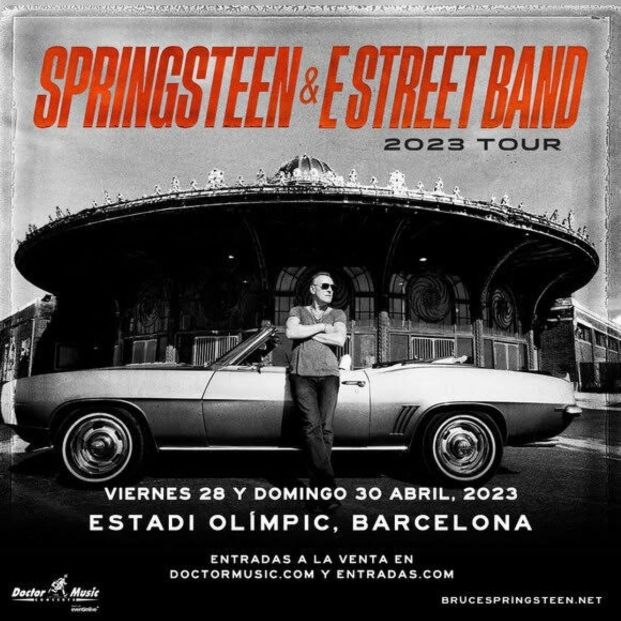 Cartel conciertos Bruce Springsteen Barcelona