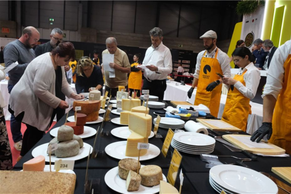 El jurado decidiendo los mejores quesos de España